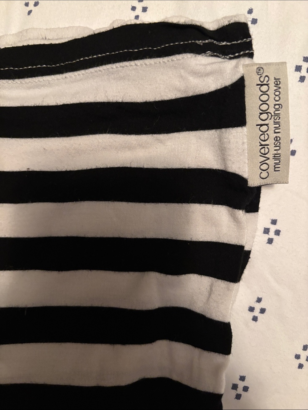covered goods Black & White Striped Multi-Use Nursing Cover